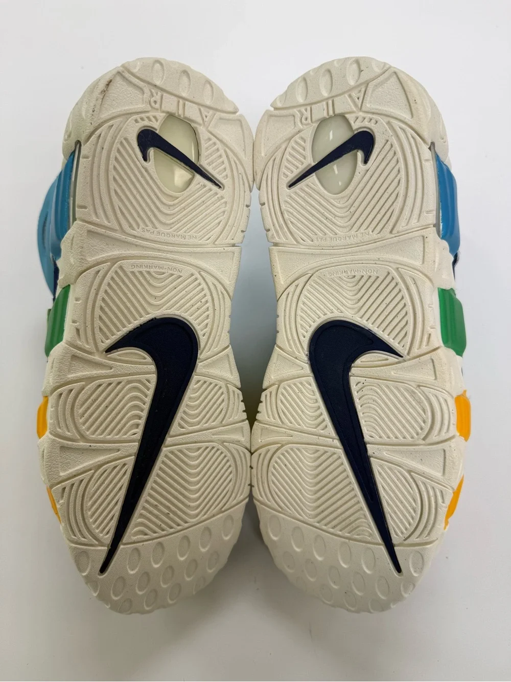 Nike Kids Navy Sneakers with Yellow, Green & Light Blue Straps